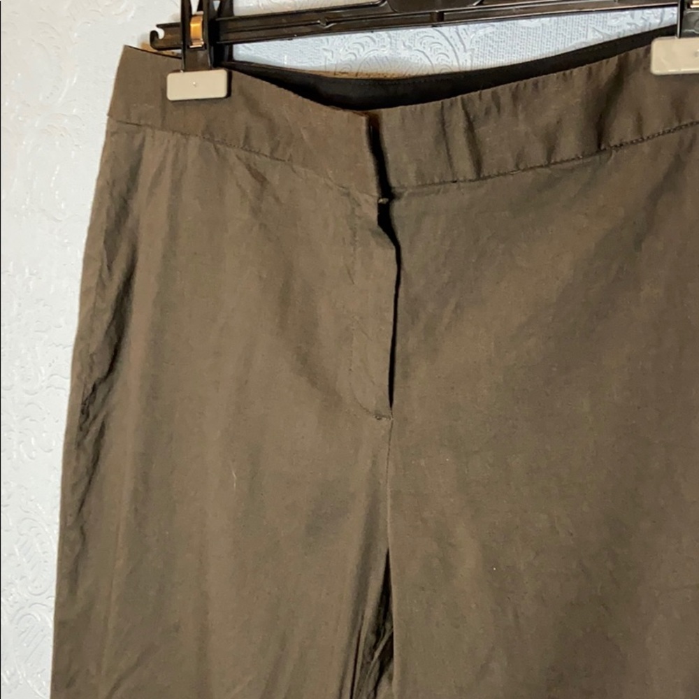 Elie Tahari brown linen blend pants